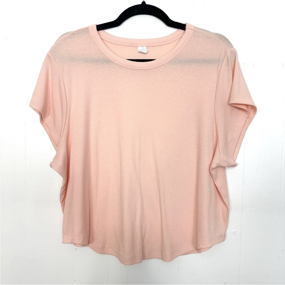 Old Navy Crop Top Rob Knit Ultralite Go-Dry Light Pink XXL